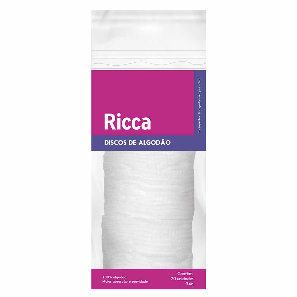 Discos de Algodão 70un - Ricca